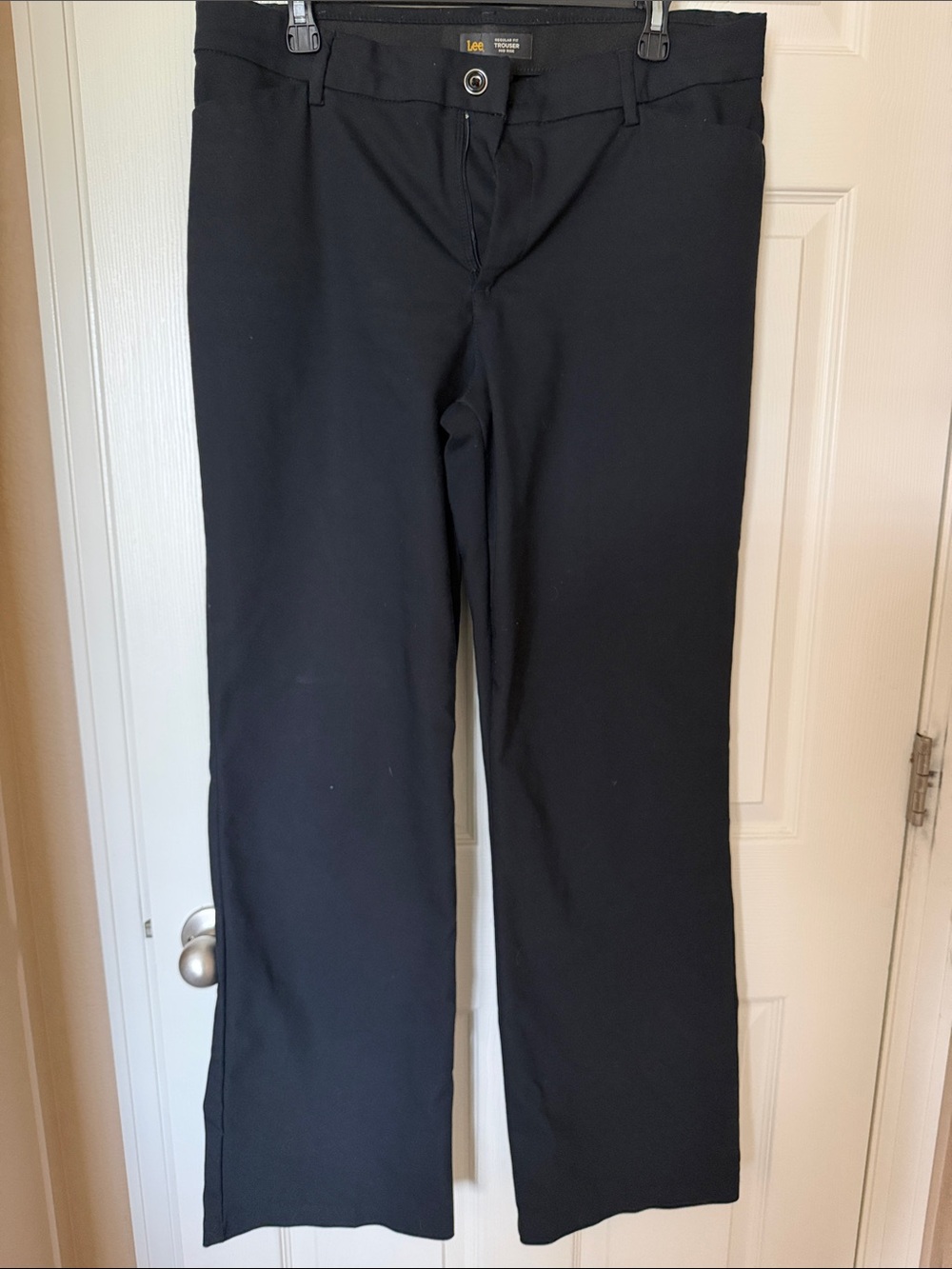 Lee Regular-Fit Black Straight Trousers